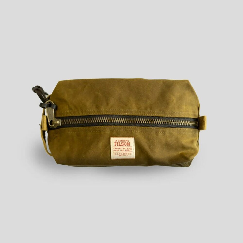 Filson Tin Cloth Travel Kit, Dark Tan